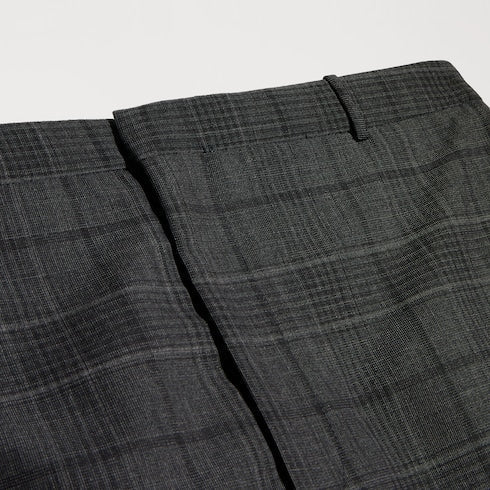 Checked fine wool pants