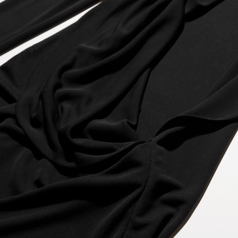 Viscose crêpe jersey dress with split