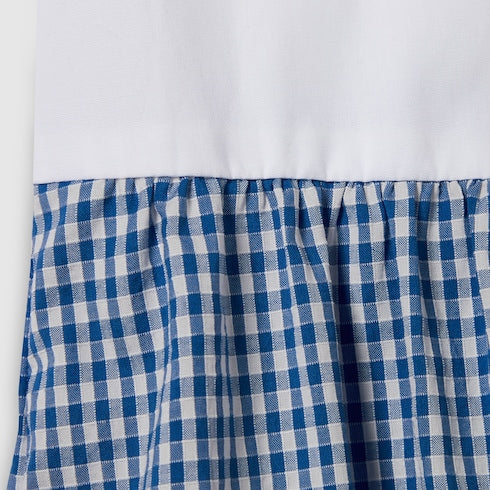 Baby gingham cotton one-piece