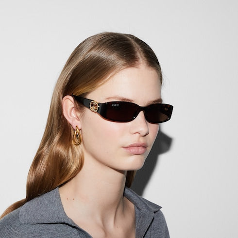 Rectangular frame sunglasses