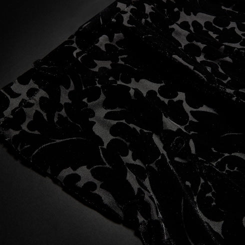 Floral devoré velour pants