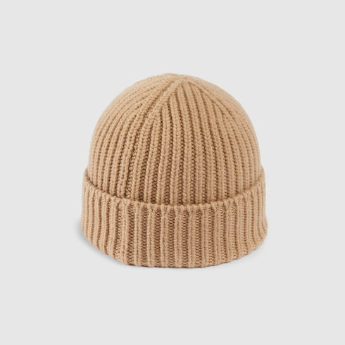 Wool cashmere hat with Double G