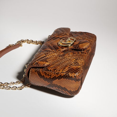 GG Marmont python medium shoulder bag