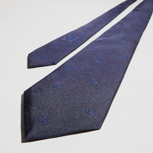 Double G silk jacquard tie