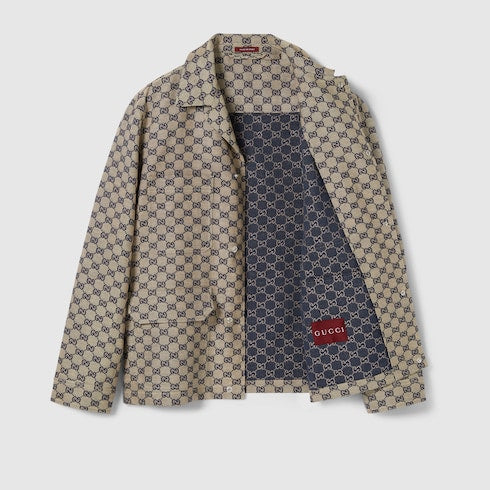 GG linen blend canvas jacket