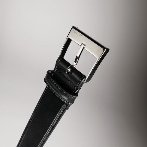 Belt with squared buckle