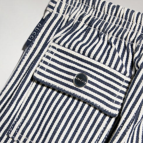 Baby striped denim shorts