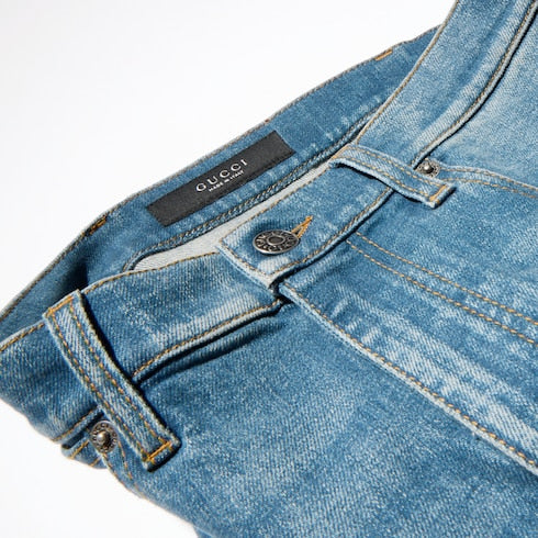 Cotton stretch denim pants