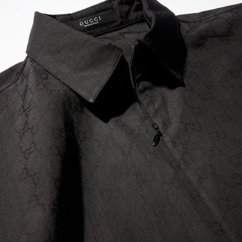 GG cotton poplin zip shirt