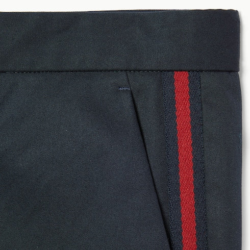 Cotton twill pant with Web detail