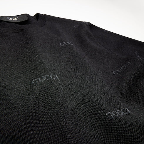 Wool silk Gucci jacquard T-shirt