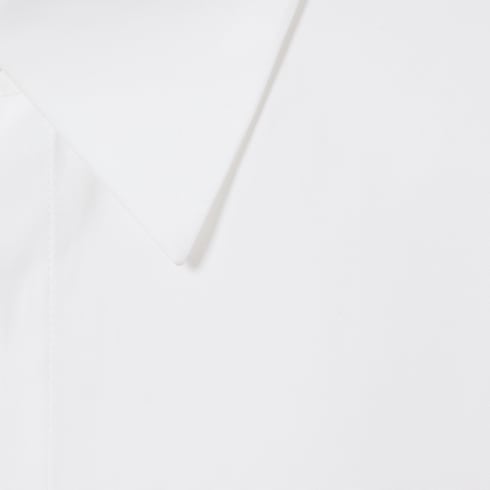 Cotton poplin shirt with embroidery