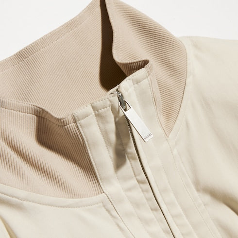 Silk poplin zip jacket