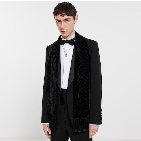 GG velvet devoré stole