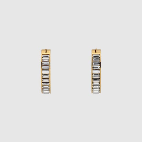 Gucci Blondie crystal hoop earrings