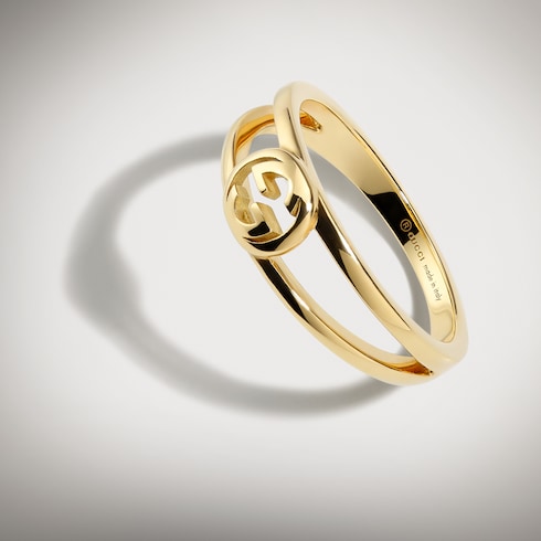 Gucci Interlocking 2-band 18k ring