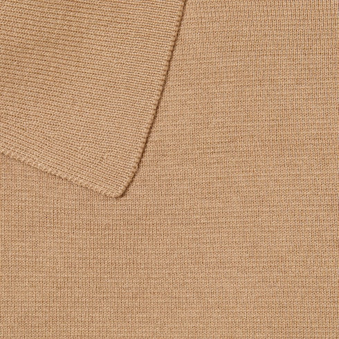 Silk cotton polo shirt with embroidery