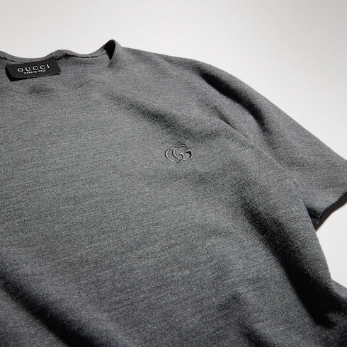 Silk jersey T-shirt with embroidery