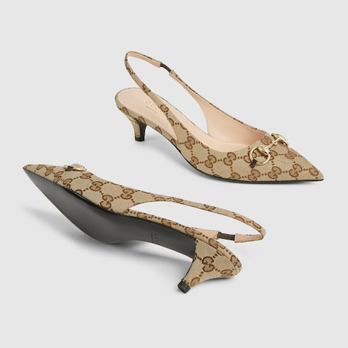 Women's slingback pump with Horsebit