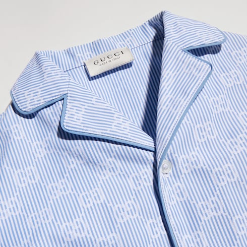 Children's GG striped poplin shirt