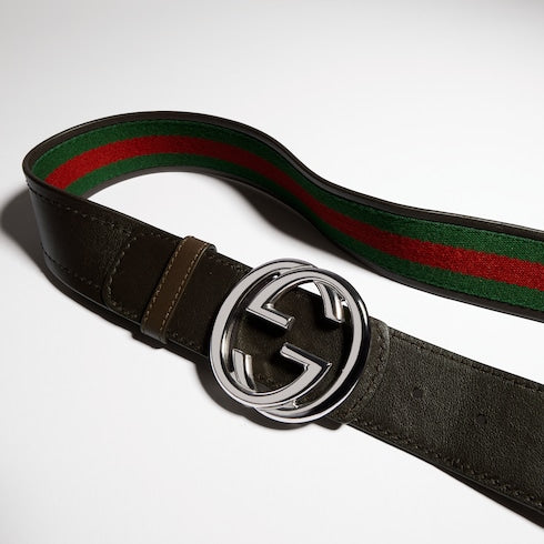 Reversible belt with Interlocking G buckle