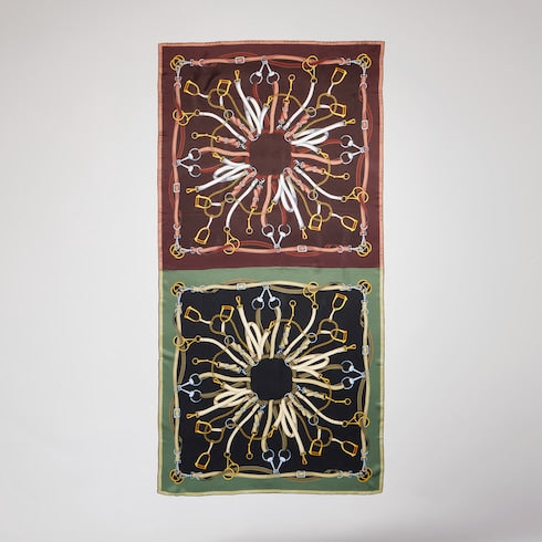 Printed silk twill stole