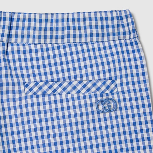 Children's gingham cotton shorts