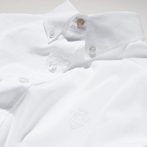 Cropped cotton poplin shirt