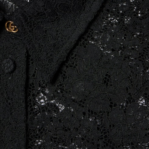 GG flower stretch lace shirt