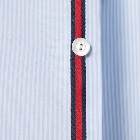 Striped cotton poplin shirt
