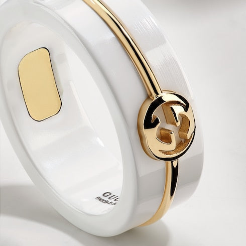 Gucci Interlocking zirconia ring