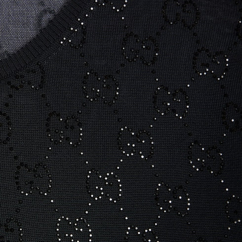 GG crystal embroidered top
