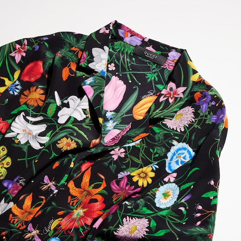 Printed silk shirt
