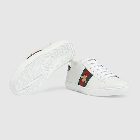 White Women's Ace Embroidered Trainers