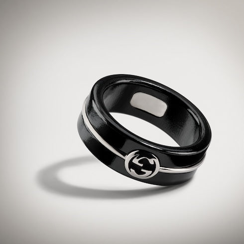 Gucci Interlocking corundum ring