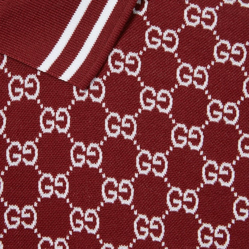 GG cotton piquet jacquard polo shirt