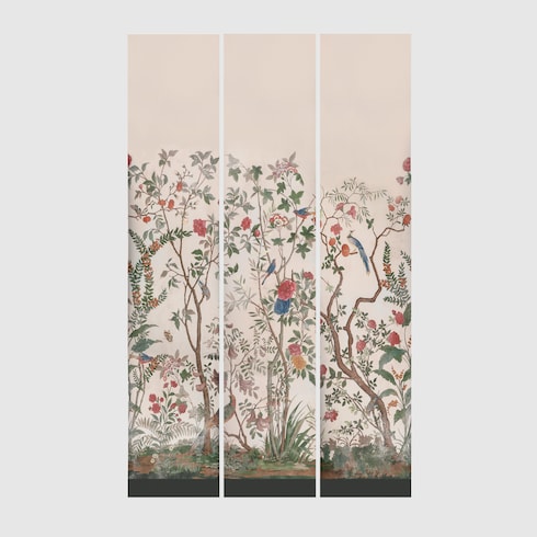 Beige Tian Print Wallpaper
