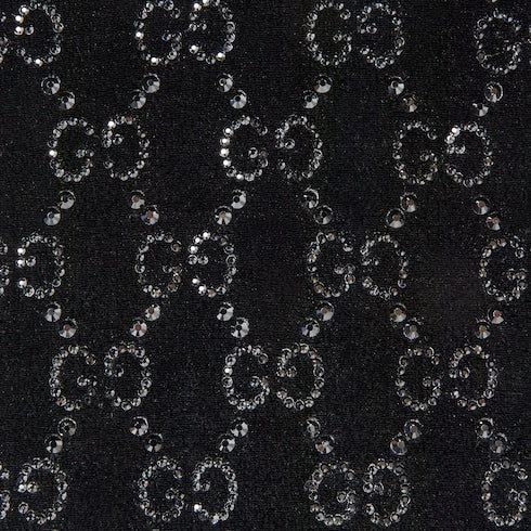 Chenille bodysuit with GG crystals
