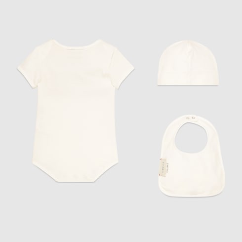 White Cotton Baby Gucci Logo Gift Set