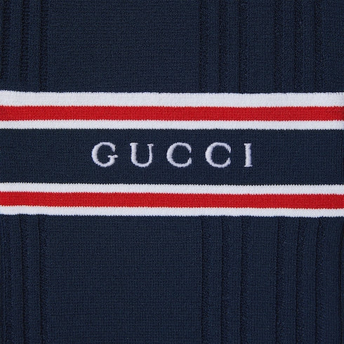 Polo top with striped trim