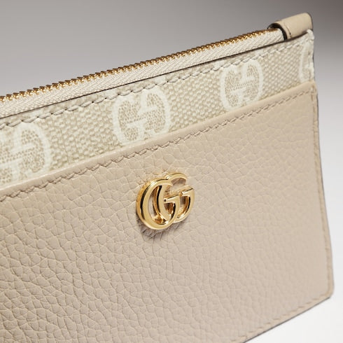 Bi-color GG Marmont zip key pouch