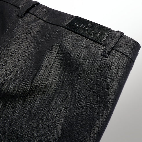 Cotton blend denim pants