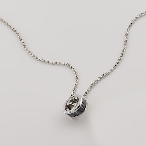 Gucci Interlocking crystal pendant necklace
