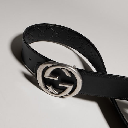 Reversible belt with Interlocking G buckle