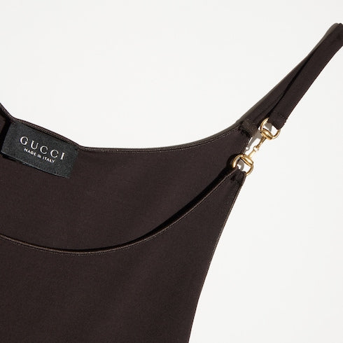 Viscose crêpe jersey dress with Horsebit