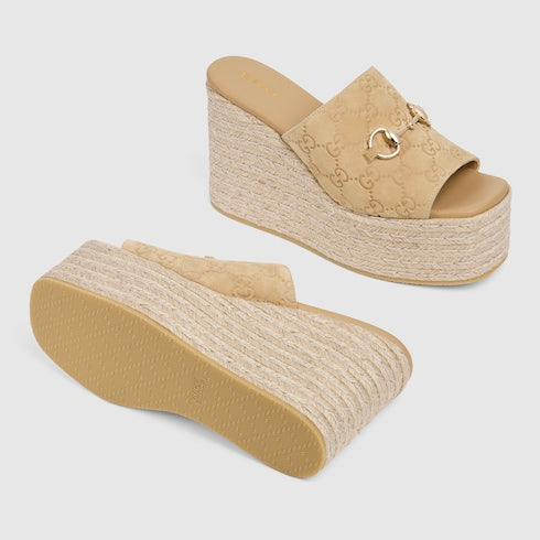 Women's platform espadrille with Horsebit