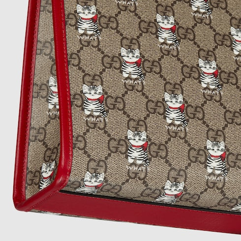 Children's printed GG tote bag