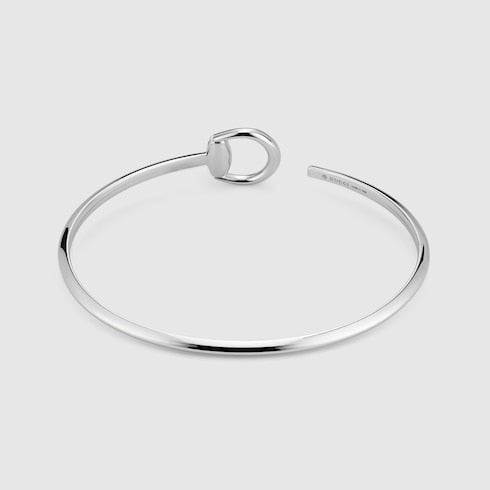 Gucci Horsebit diamond 18k bangle bracelet