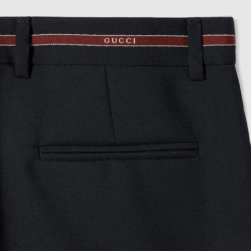 Wool pants with Gucci selvedge detail