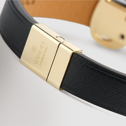 Leather bracelet with Horsebit